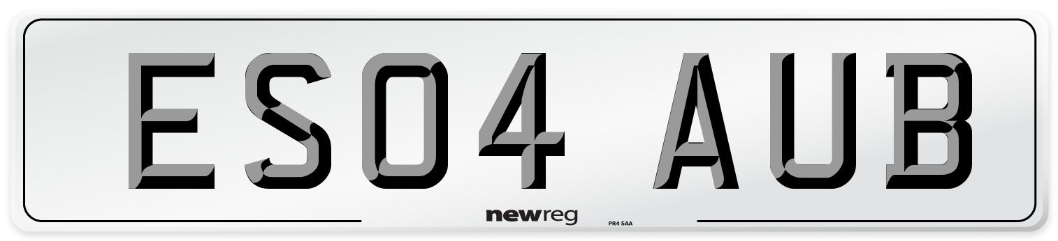 ES04 AUB Number Plate from New Reg